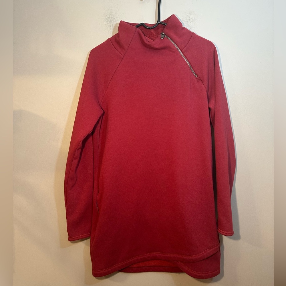 Athleta Cozy Karma Red Long Sleeve Sweater Dress